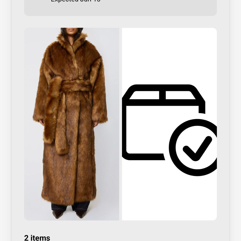 Luxurious Long Teddy Coat in Warm Brown